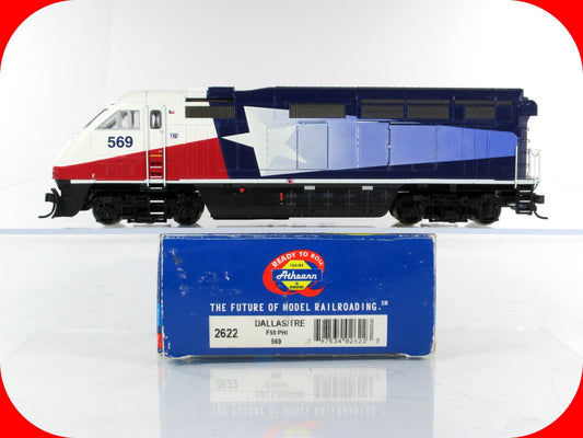 HO Scale ***DALLAS TRINITY RAIL  EXPRESS*** F59PHI, TRE #569 ------ Athearn 2622