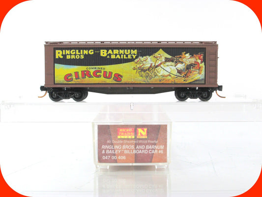 N Scale ***RINGLING CIRCUS*** Billboard Car #6 Box Car --  Micro Trains 04700406