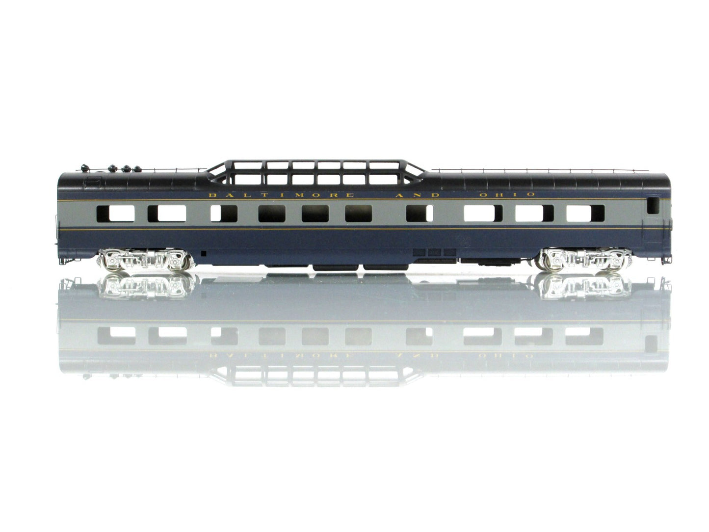HO Scale BRASS ***B&O*** Strata Dome Lounge Coach #5550/51 -- Palace Car Company