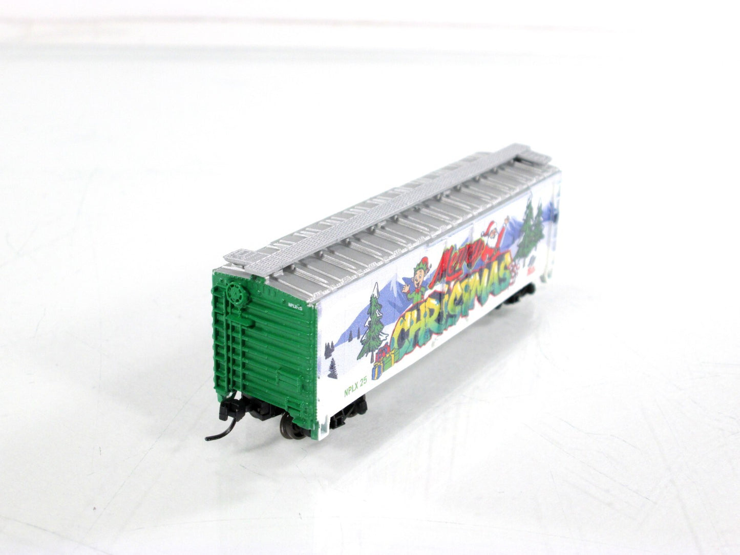 N Scale ***MERRY CHRISTMAS 2021*** 40' Box Car, NPLX 25 - Atlas Special 50006043