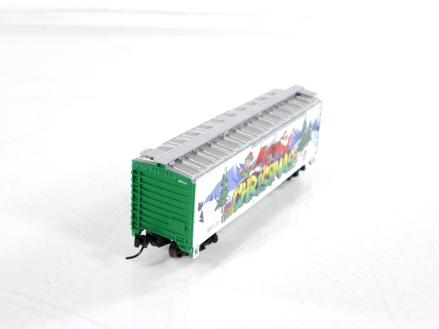 N Scale ***MERRY CHRISTMAS 2021*** 40' Box Car, NPLX 25 - Atlas Special 50006043