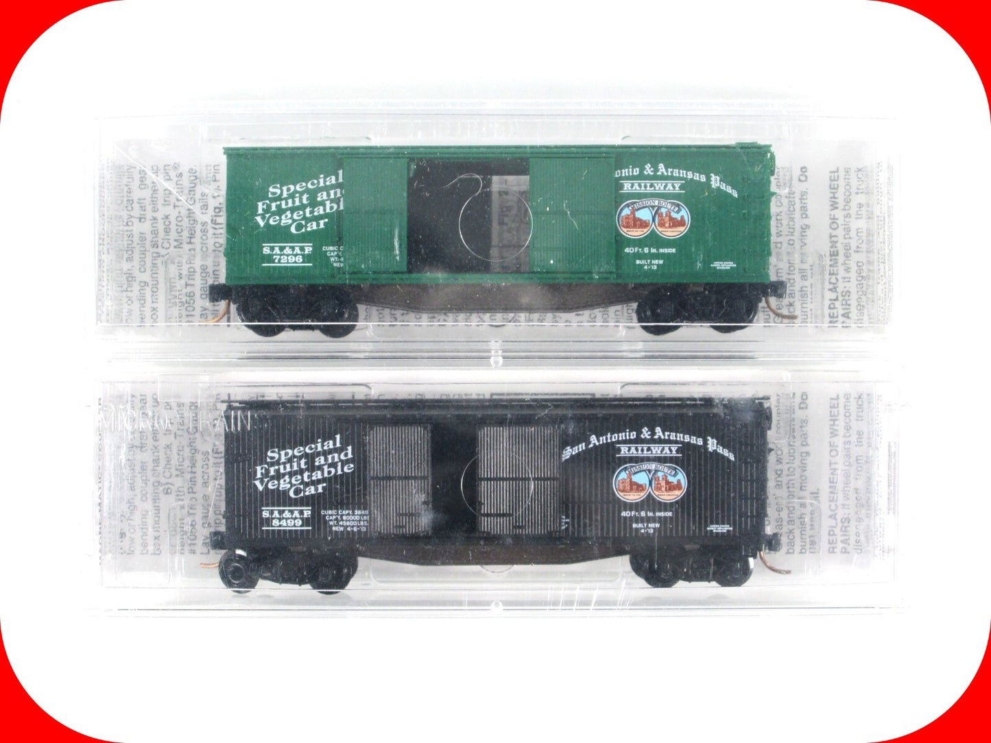 N Scale **SAN ANTONIO & ARANSAS PASS** Box Car 2-Pack - Micro Trains Special Run
