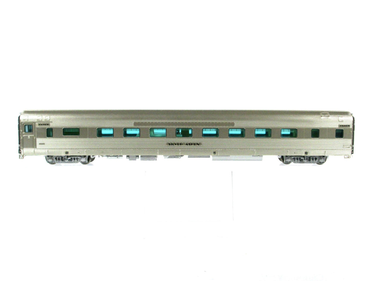 HO Scale ***DRGW CA ZEPHYR*** SILVER ASPEN Coach 1120 - Broadway 1556, Lighted