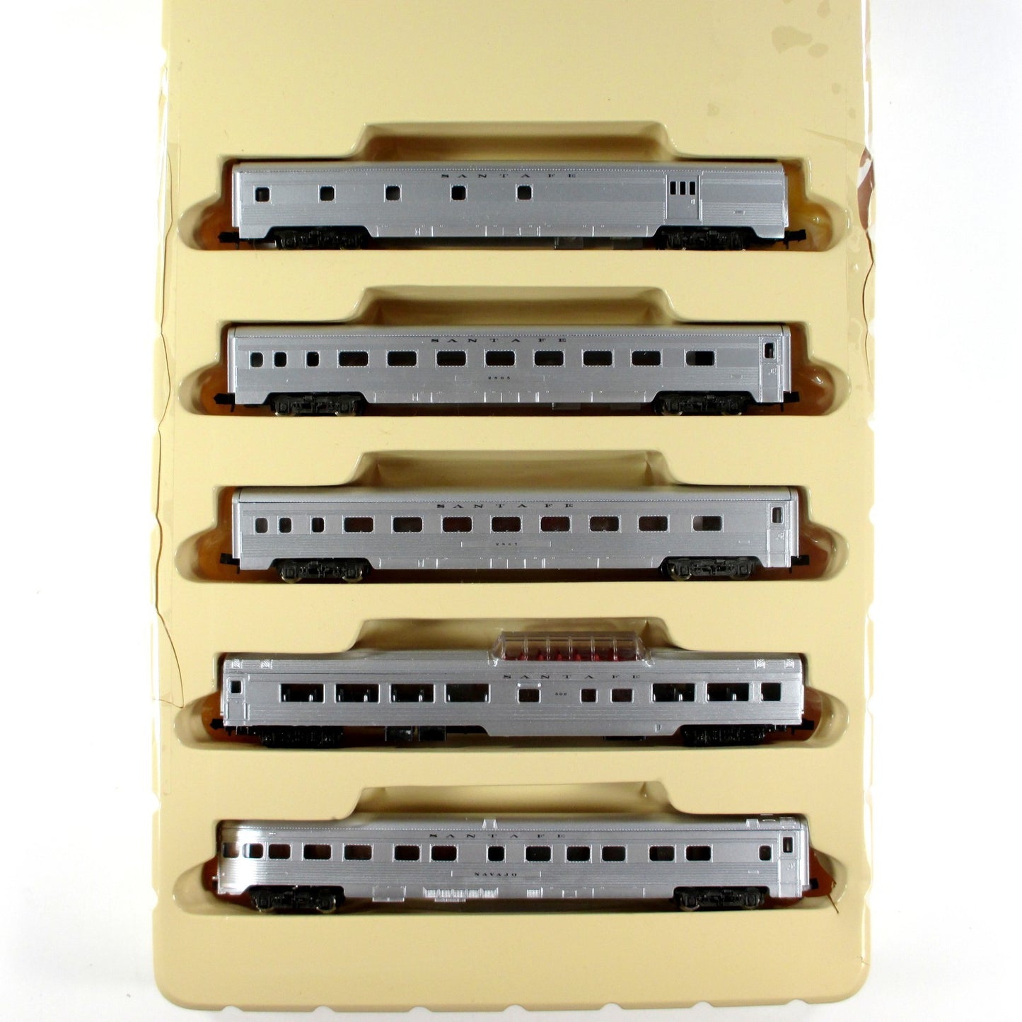 N Scale ****Santa Fe**** Lightweight Passenger Car 5-Pack Set --- Con-Cor 540001