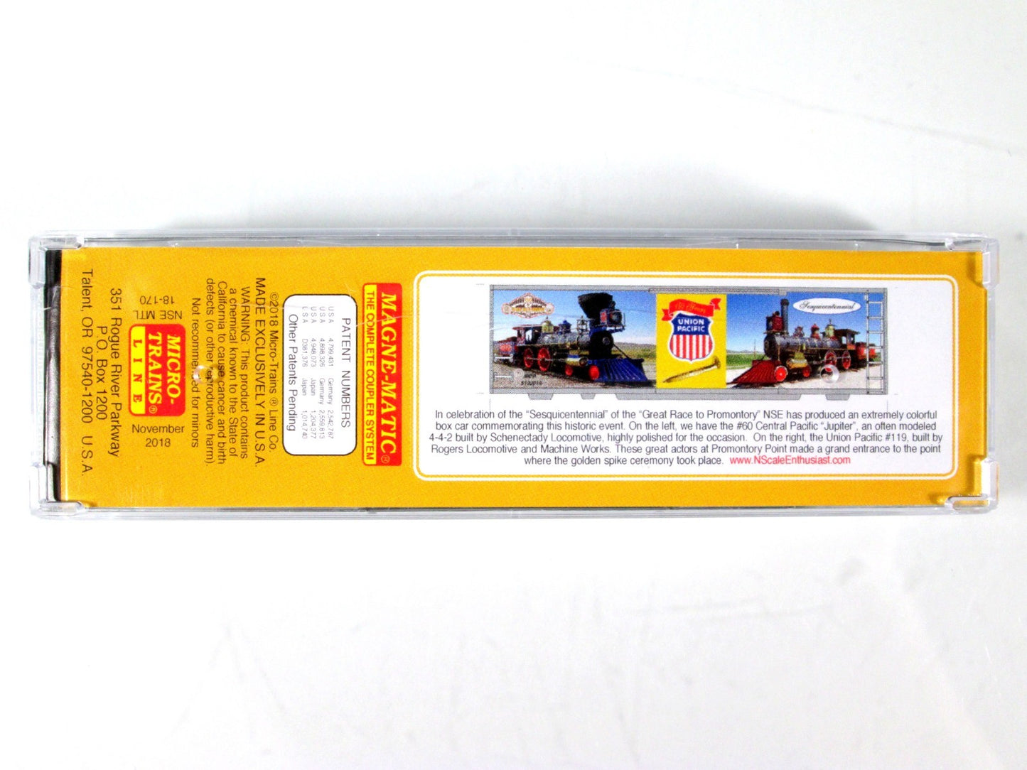 N Scale ***UNION PACIFIC GOLDEN SPIKE*** Box Car - Micro Trains NSE 18-170 *RARE