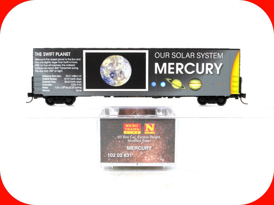 N Scale *MERCURY* Solar System Planet Series 60' Box Car --Micro Trains 10202831