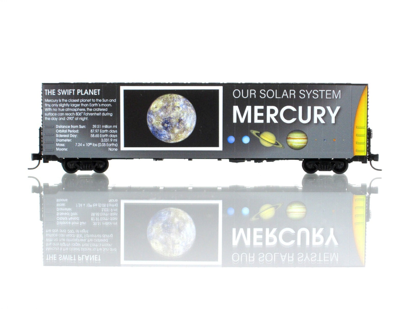 N Scale *MERCURY* Solar System Planet Series 60' Box Car --Micro Trains 10202831