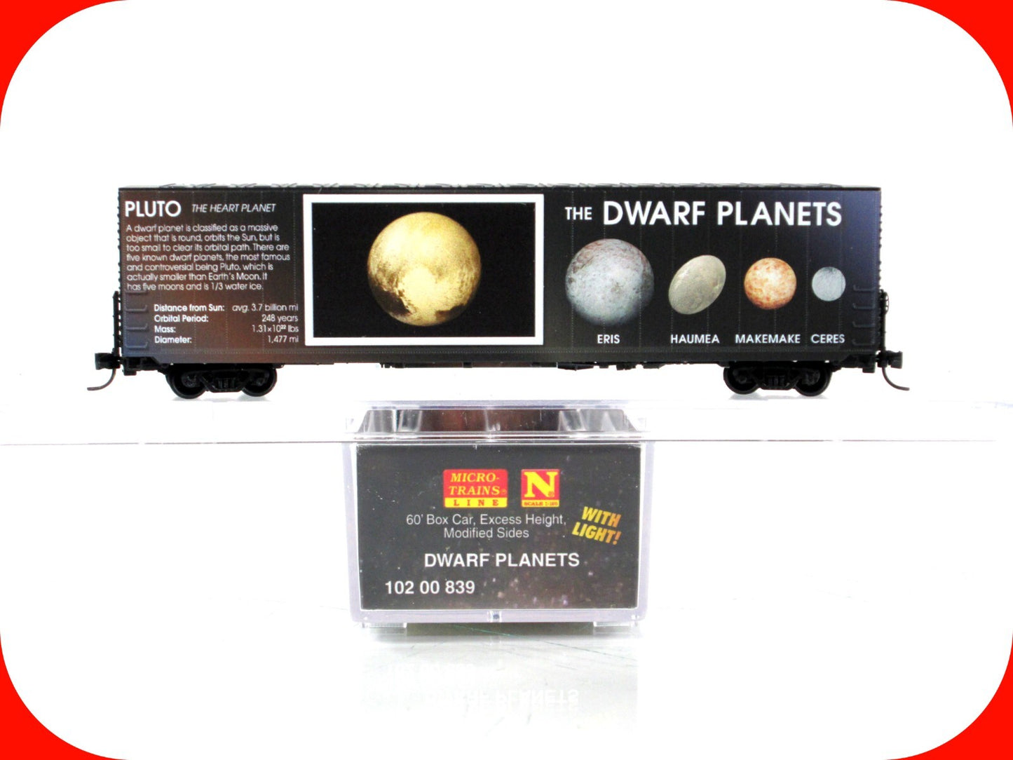 N Scale *DWARF PLANETS* Solar System 60' Box Car - Micro Trains 10200839 LIGHTED