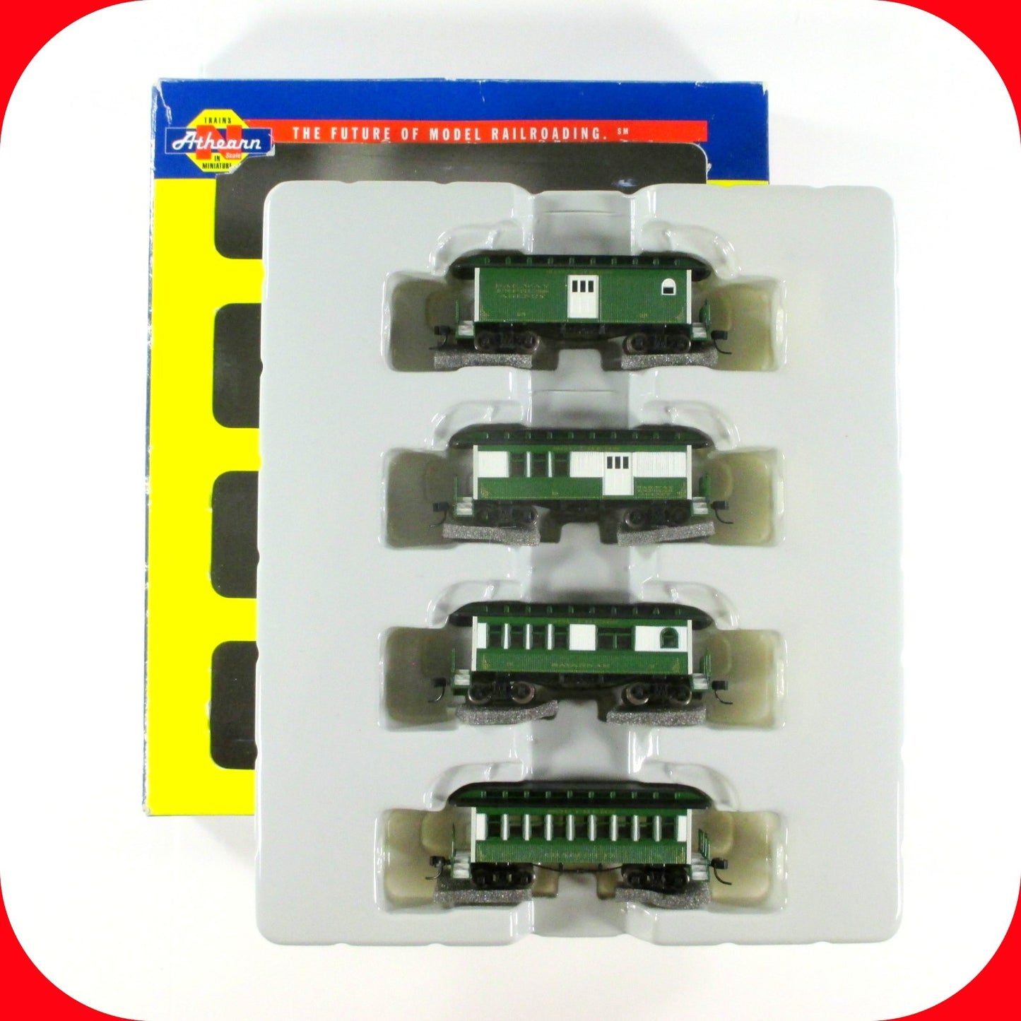 N Scale ***SOUTHERN*** Old-Time Overton Passenger 4-Pack - Athearn 11025 ***RARE