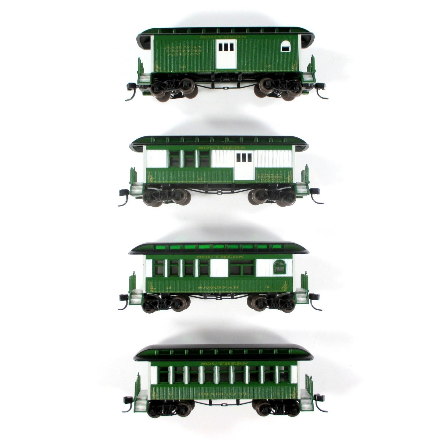 N Scale ***SOUTHERN*** Old-Time Overton Passenger 4-Pack - Athearn 11025 ***RARE