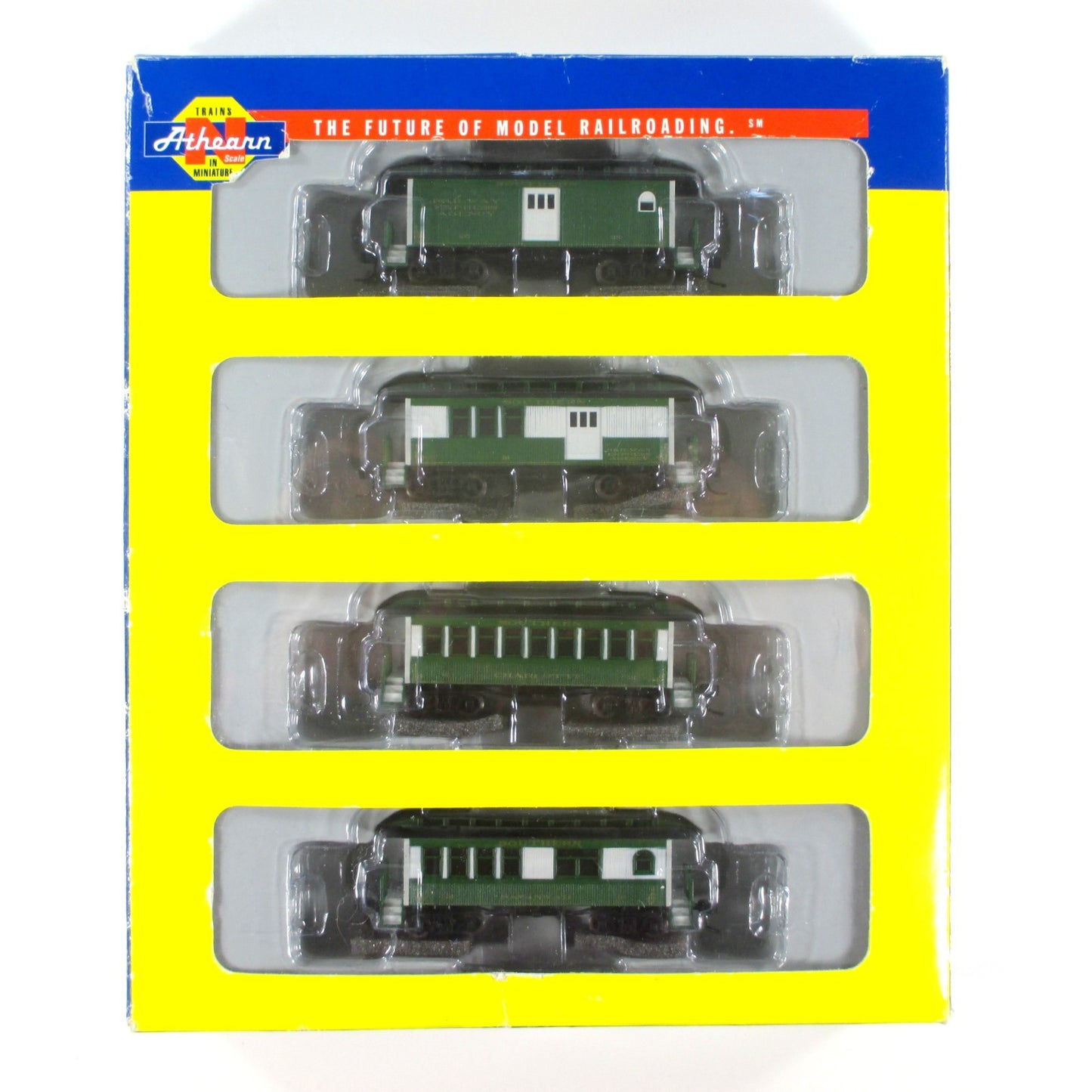 N Scale ***SOUTHERN*** Old-Time Overton Passenger 4-Pack - Athearn 11025 ***RARE