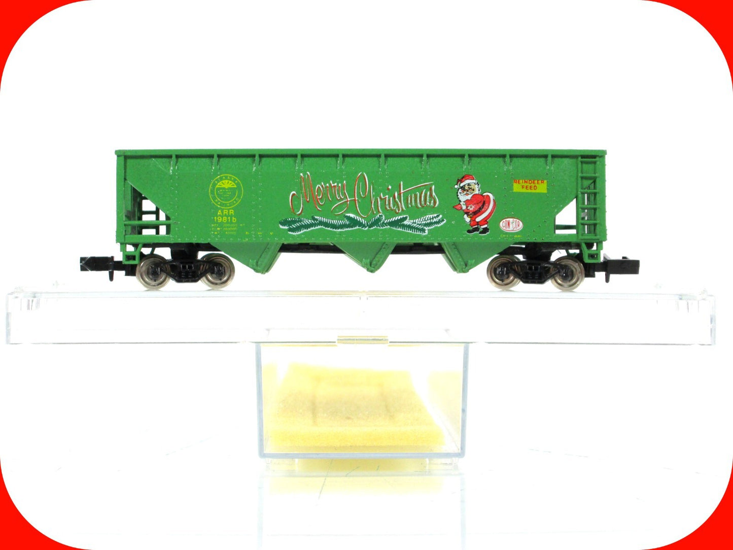 N Scale **MERRY CHRISTMAS** Reindeer Feed Hopper, ARR 1981b - Con-Cor *RARE