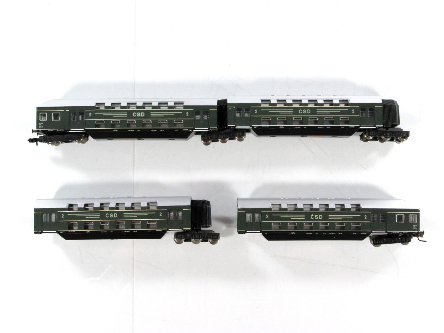 N Scale ***CSD*** Czechoslovak Bi-Level Articulated Passenger Car - PIKO ***RARE
