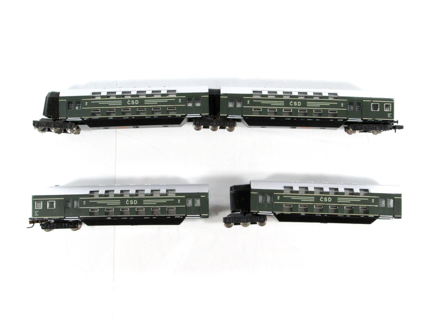 N Scale ***CSD*** Czechoslovak Bi-Level Articulated Passenger Car - PIKO ***RARE