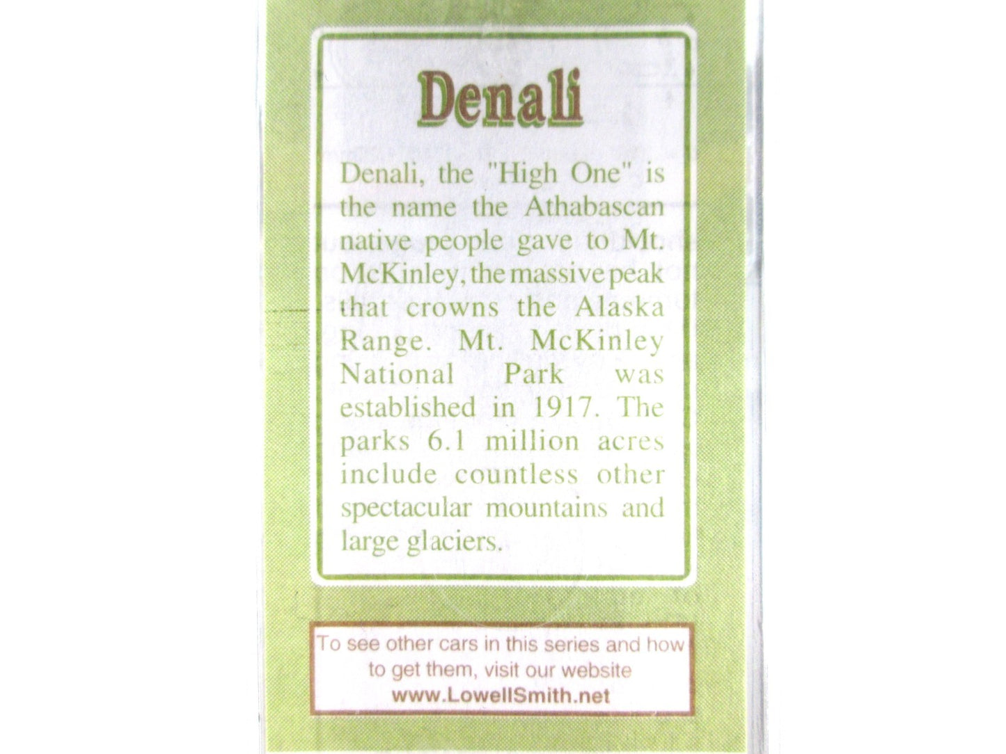 N Scale **DENALI** National Park, ALASKA Box Car #10711 - MTL, Lowell Smith RARE
