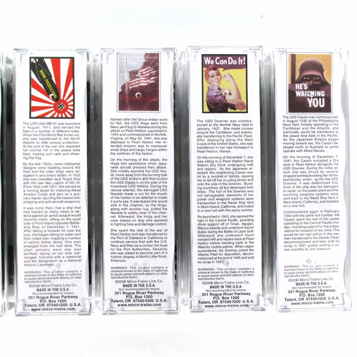 N Scale **PEARL HARBOR BATTLESHIP ROW** WWII 7-Car Set --  Micro Trains 99321060