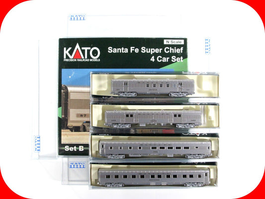 N Scale ***SANTA FE SUPER CHIEF*** Lightweight Passenger Set B --  Kato 106-6002