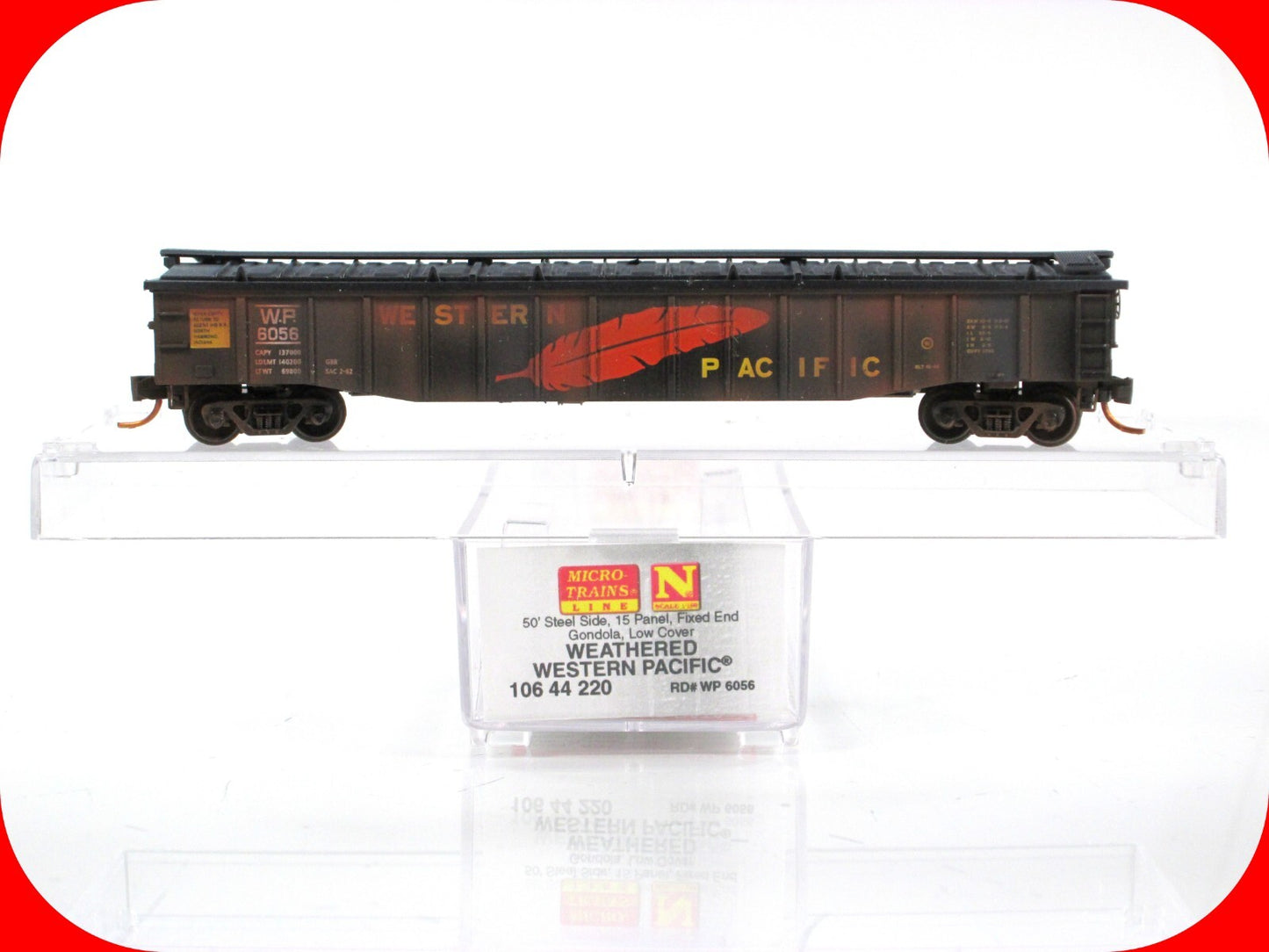 N Scale ***WESTERN PACIFIC** Weathered 50' Gondola #6056 - Micro Trains 10644220