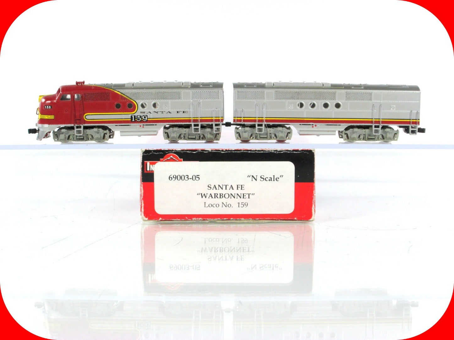 N Scale **SANTA FE WARBONNET** FT A/B Set #159 - Intermountain 69003-05, DCC Rdy