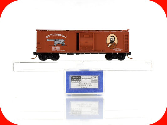 N Scale **GETTYSBURG CIVIL WAR** Box Car - GRANT vs LEE -- Micro Trains Special