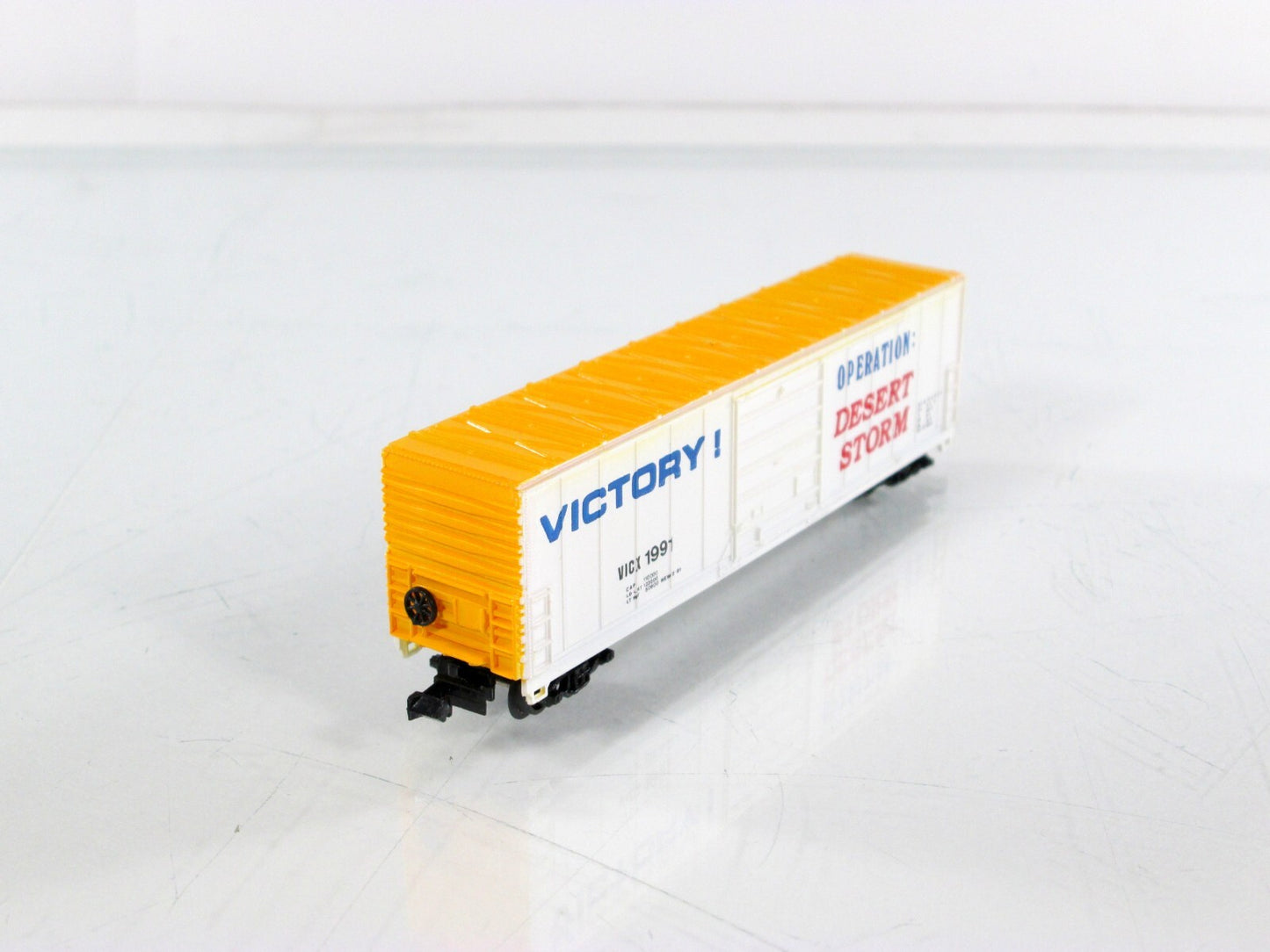 N Scale ***OPERATION DESERT STORM*** 50' Box Car, VICX 1991 - Bev-Bel 2186 *RARE
