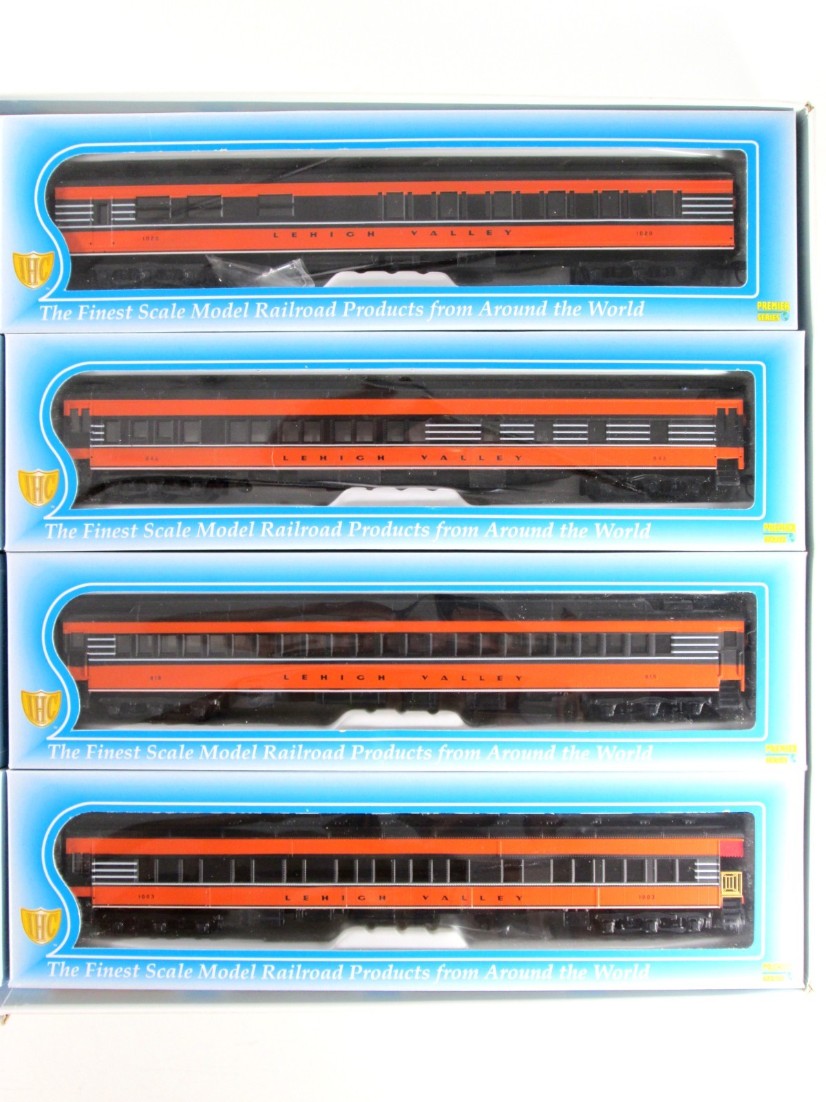 HO Scale **LEHIGH VALLEY** Heavyweight Passenger 8-Set - IHC 49368, Knuckle Cplr