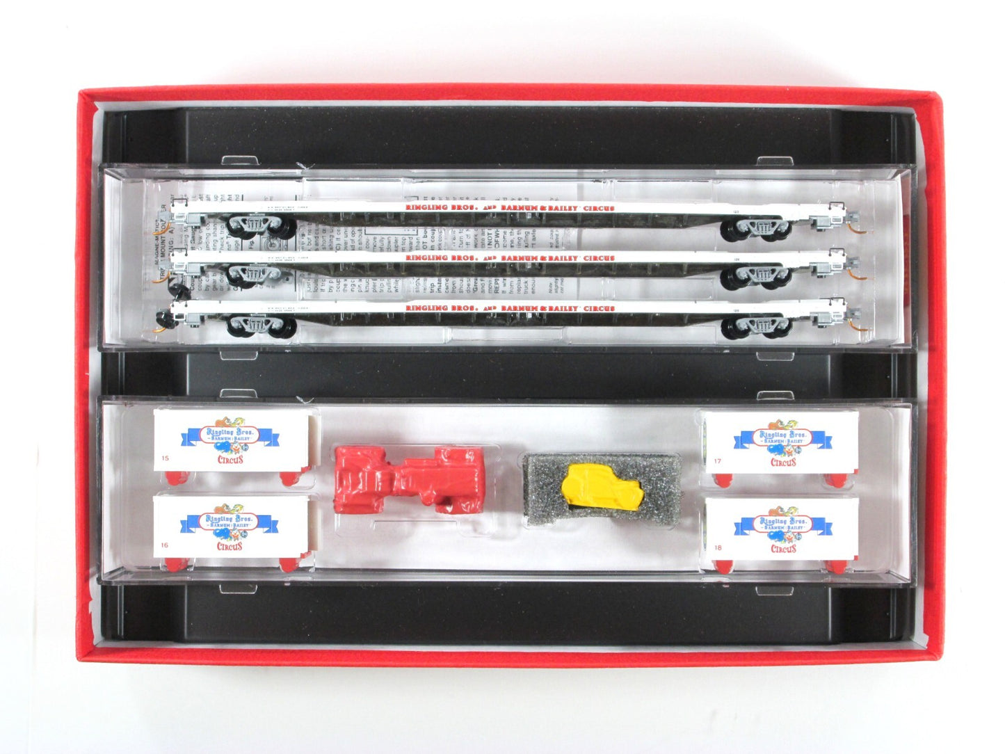 N Scale **RINGLING** Circus Wagons on 89' Flat Cars Set -- Micro Trains 99300050