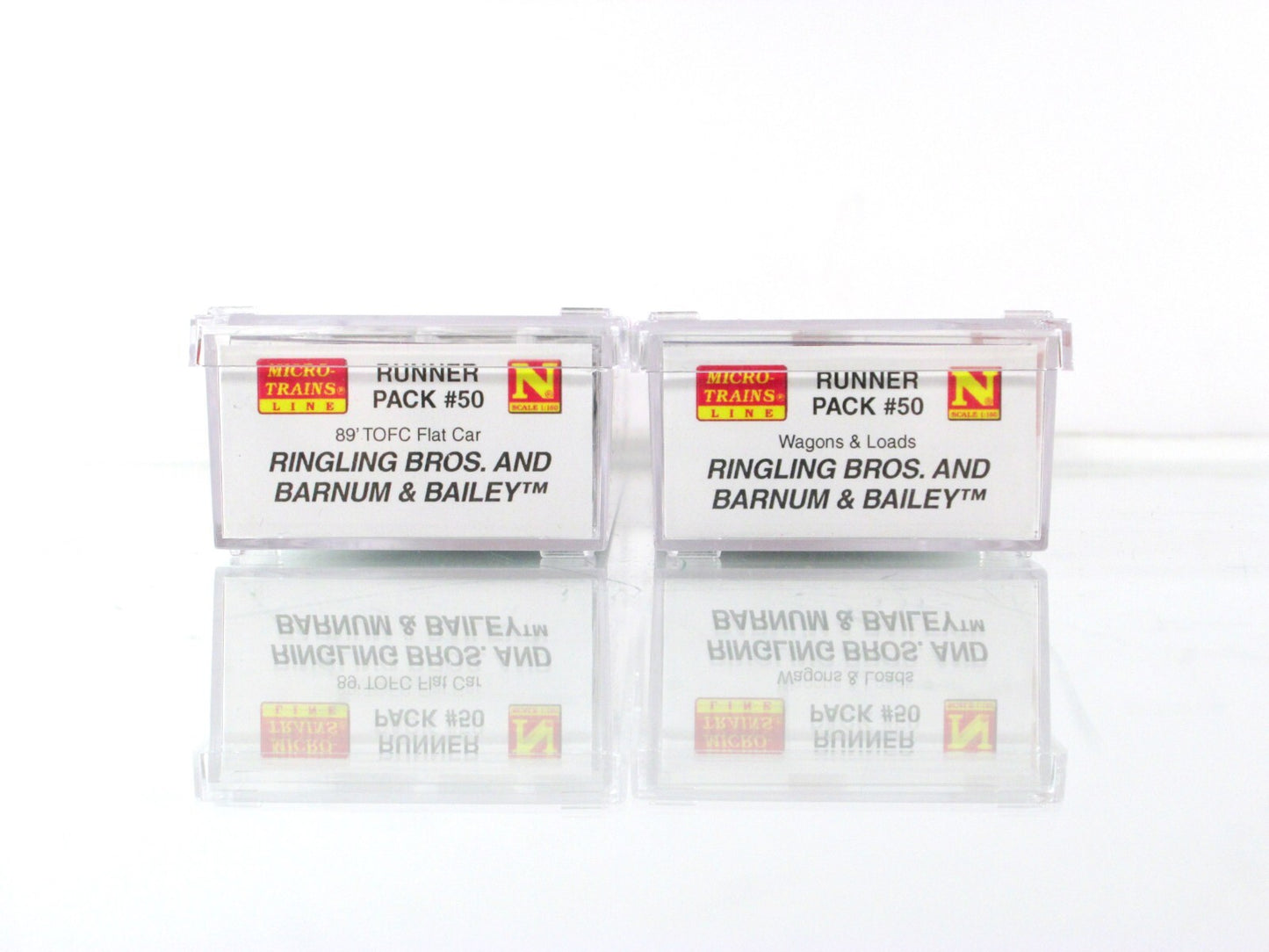 N Scale **RINGLING** Circus Wagons on 89' Flat Cars Set -- Micro Trains 99300050