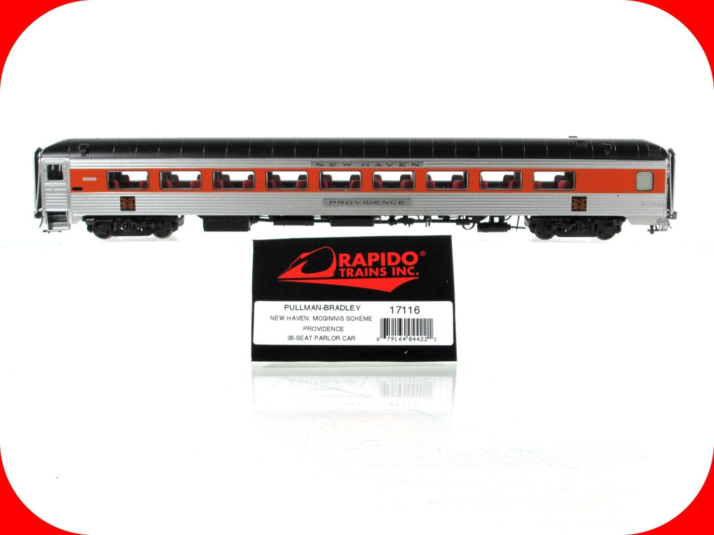 HO Scale **NEW HAVEN** 36-Seat Parlor PROVIDENCE -- Rapido 17116, Lighting *RARE