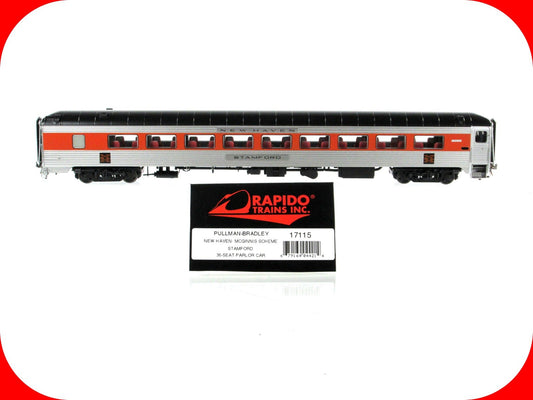 HO Scale **NEW HAVEN** 36-Seat Parlor STAMFORD ---- Rapido 17115, Lighting *RARE