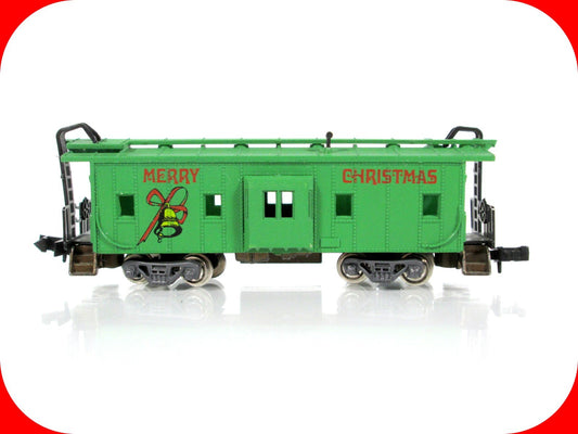 N Scale MERRY CHRISTMAS Bay Window Caboose -- Con-Cor - 1252 F