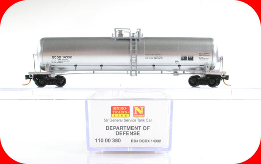 N Scale ***DEPARTMENT of DEFENSE*** 56' Tank Car #14332 -- Micro Trains 11000380