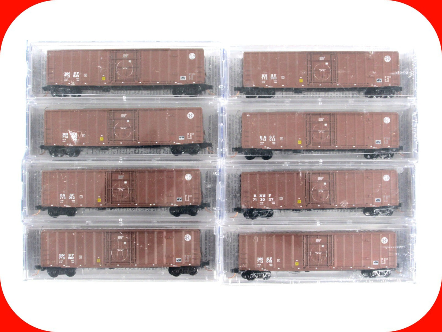 N Scale ***BNSF*** 50' Box Car 8-Pack Set -- Micro Trains NSC Special ***RARE***