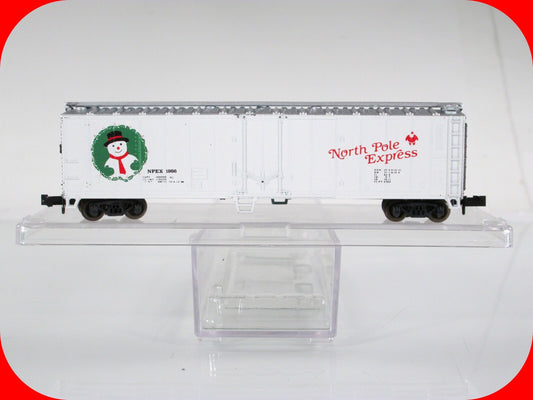 N Scale ***NORTH POLE EXPRESS*** MERRY CHRISTMAS 50' Box Car - NPEX 1986 - Atlas