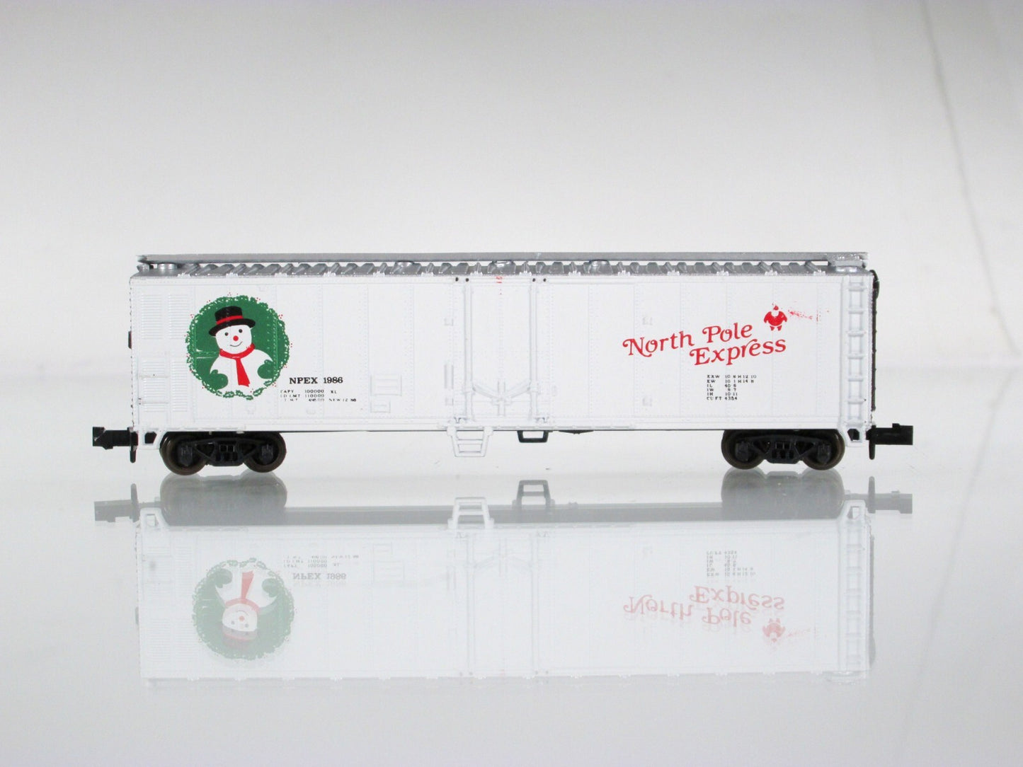 N Scale ***NORTH POLE EXPRESS*** MERRY CHRISTMAS 50' Box Car - NPEX 1986 - Atlas