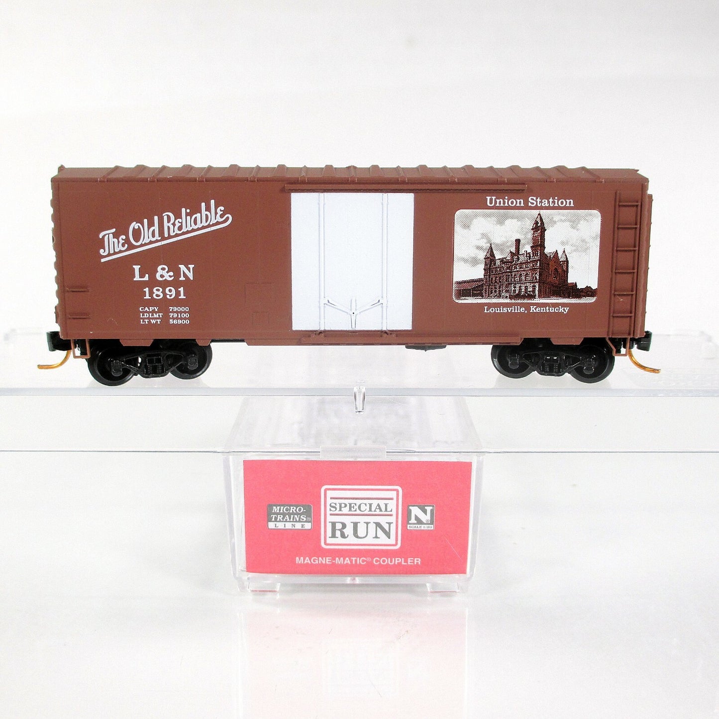 N Scale L&N 1891 THE OLD RELIABLE, Union Station Box Car -Micro Trains NSC 08-01