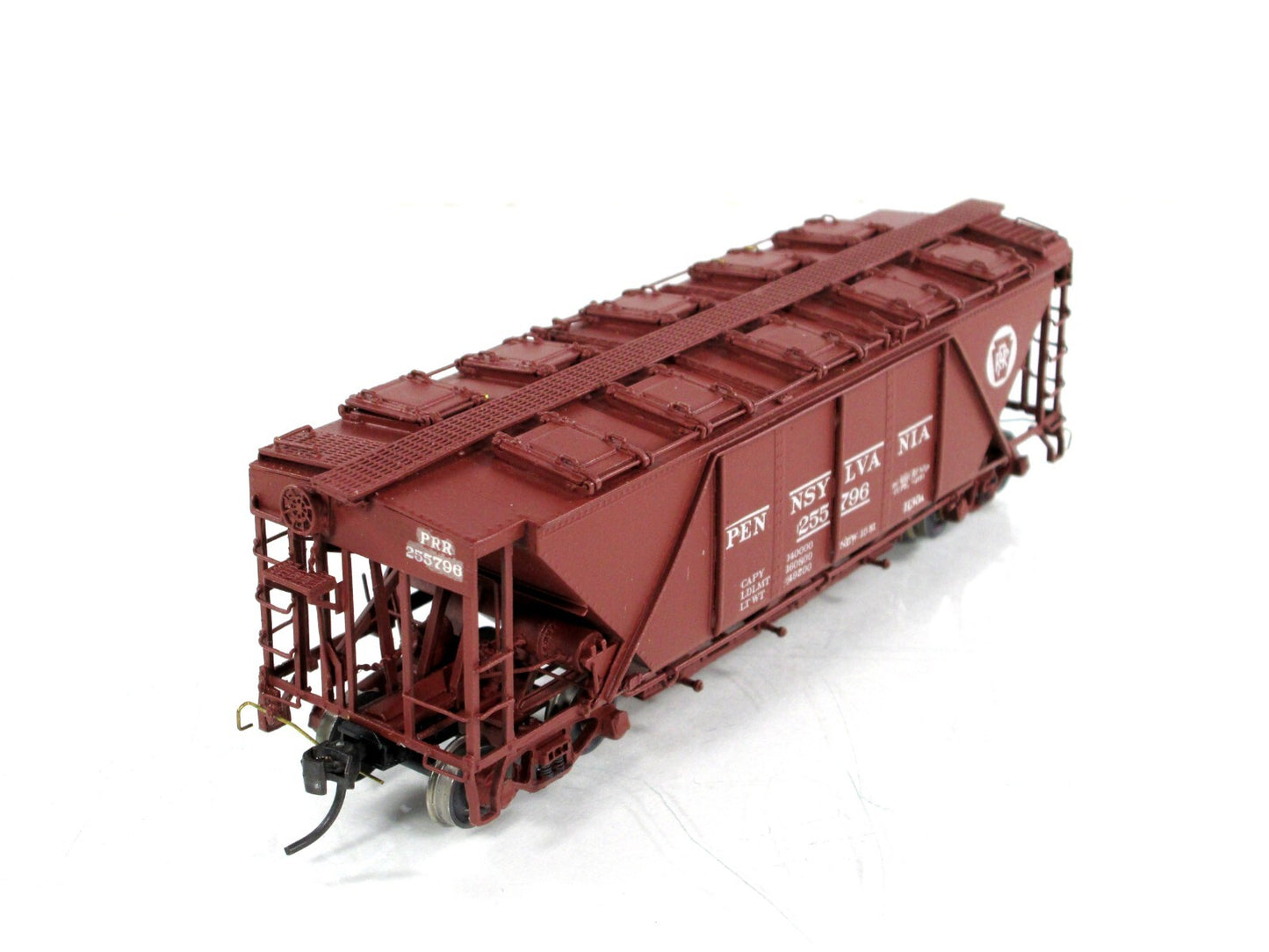 HO Scale BRASS **PENNSYLVANIA** H30 A Covered 3-Bay Hopper - Overland 3328, Ajin
