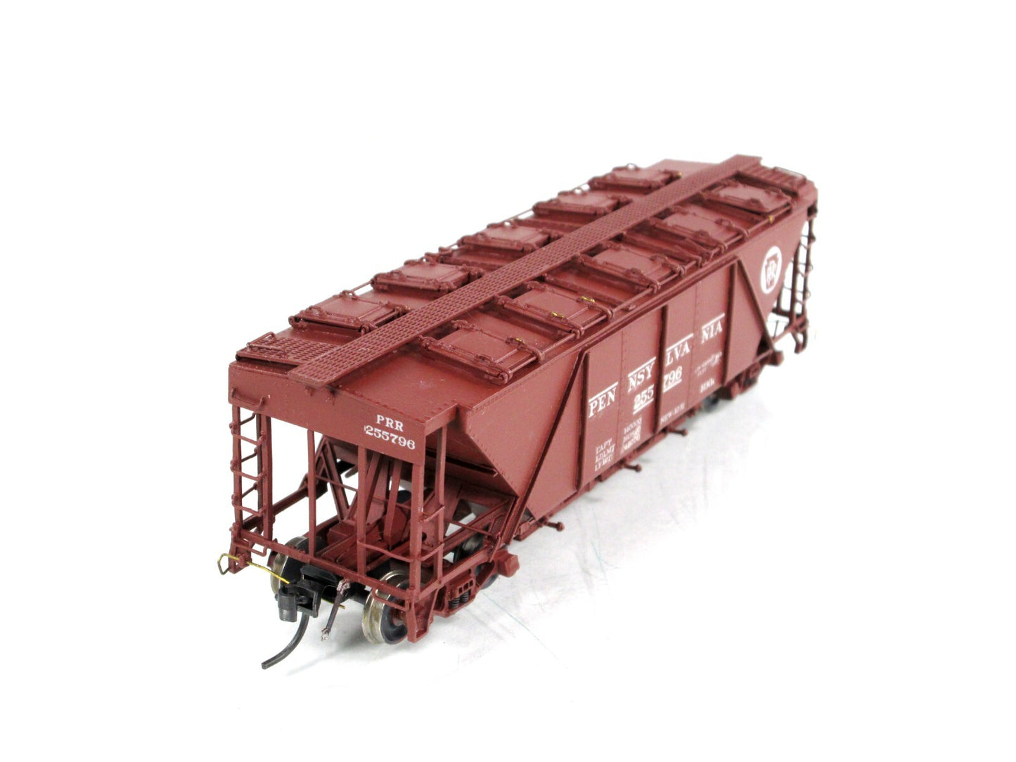 HO Scale BRASS **PENNSYLVANIA** H30 A Covered 3-Bay Hopper - Overland 3328, Ajin
