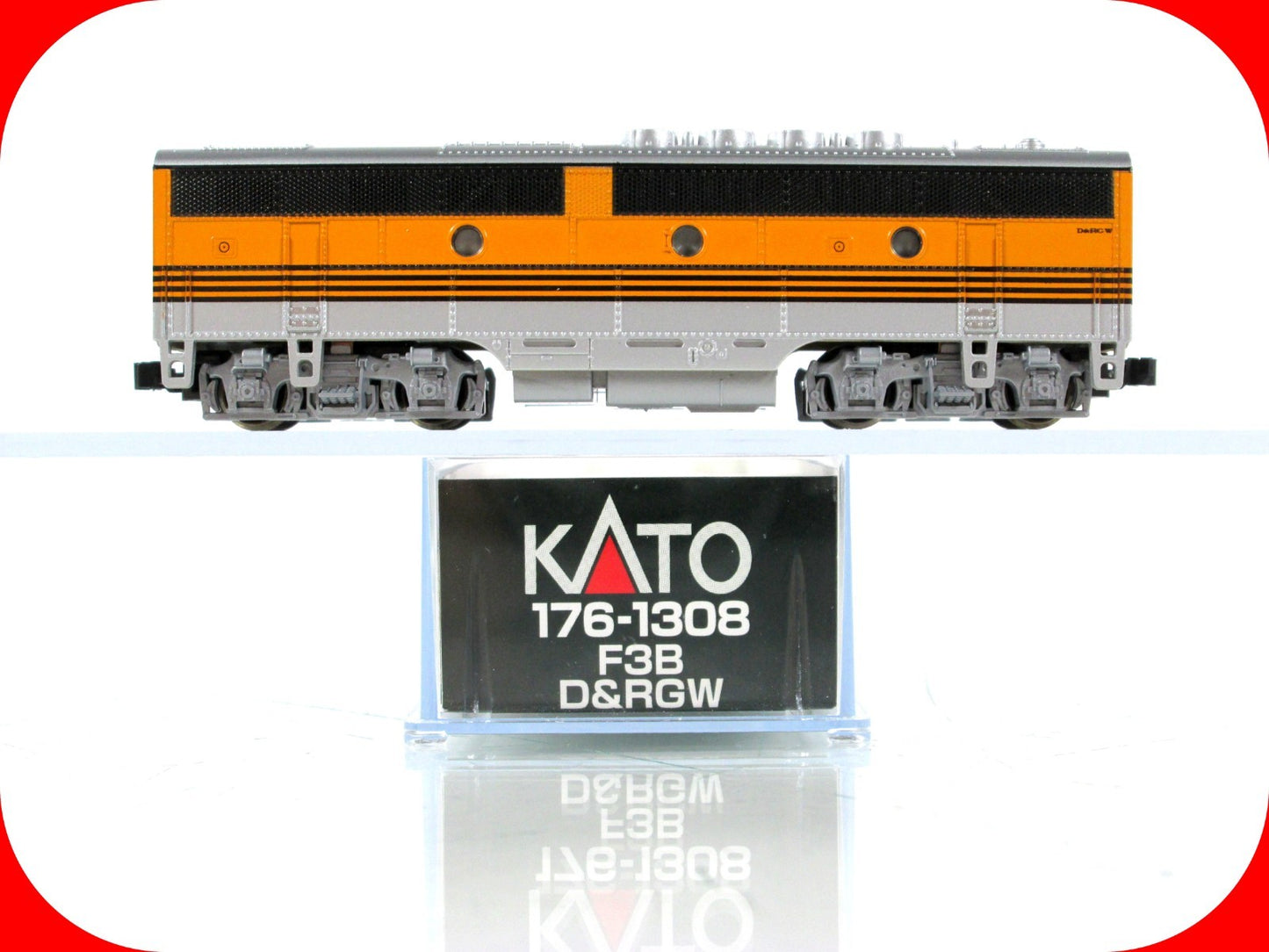 N Scale **DENVER & RIO GRANDE WESTERN** F3B Locomotive -Kato 176-1308 *DCC Ready