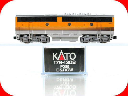 N Scale **DENVER & RIO GRANDE WESTERN** F3B Locomotive -Kato 176-1308 *DCC Ready