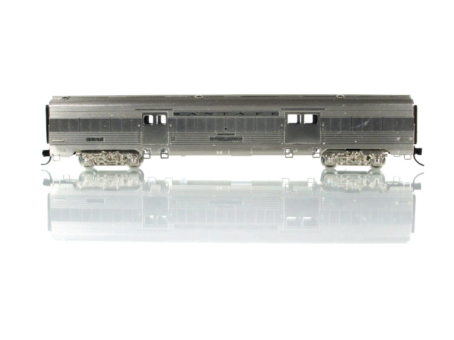 N Scale BRASS ***SANTA FE*** Baggage Car #3532 -- PECOS RIVER 1861, MTL Couplers