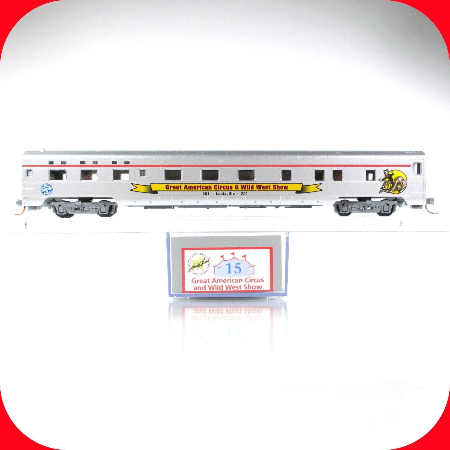 N Scale *GREAT AMERICAN CIRCUS* #15 LOUISVILLE Coach -Micro Trains, Lowell Smith