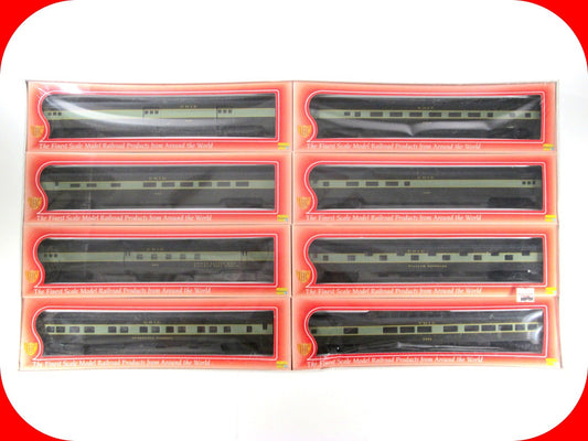 HO Scale ***ERIE RAILROAD*** Lightweight Passenger Car 8-Pack Set ---- IHC 50408