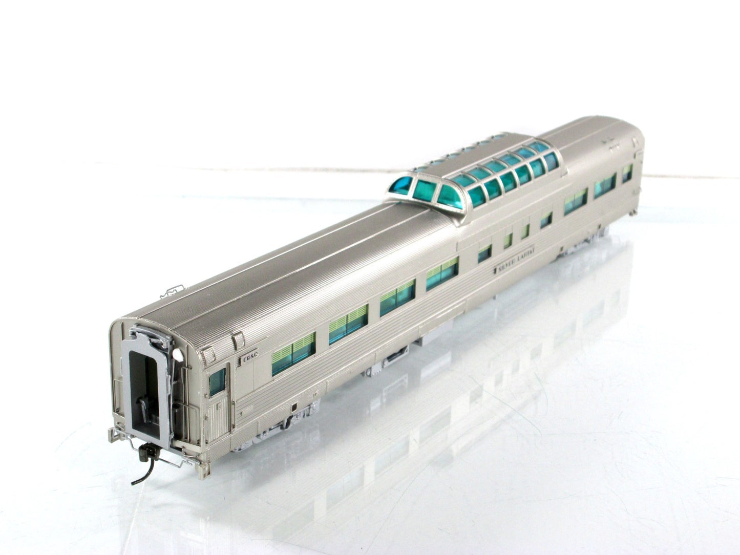 HO Scale *CB&Q CALIFORNIA ZEPHYR* SILVER LARIAT Dome 4718 -Broadway 503, Lighted