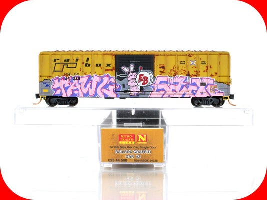 N Scale RAILBOX  **Bubble Gum Day**  GRAFFITI Box Car - Micro Trains 02544566