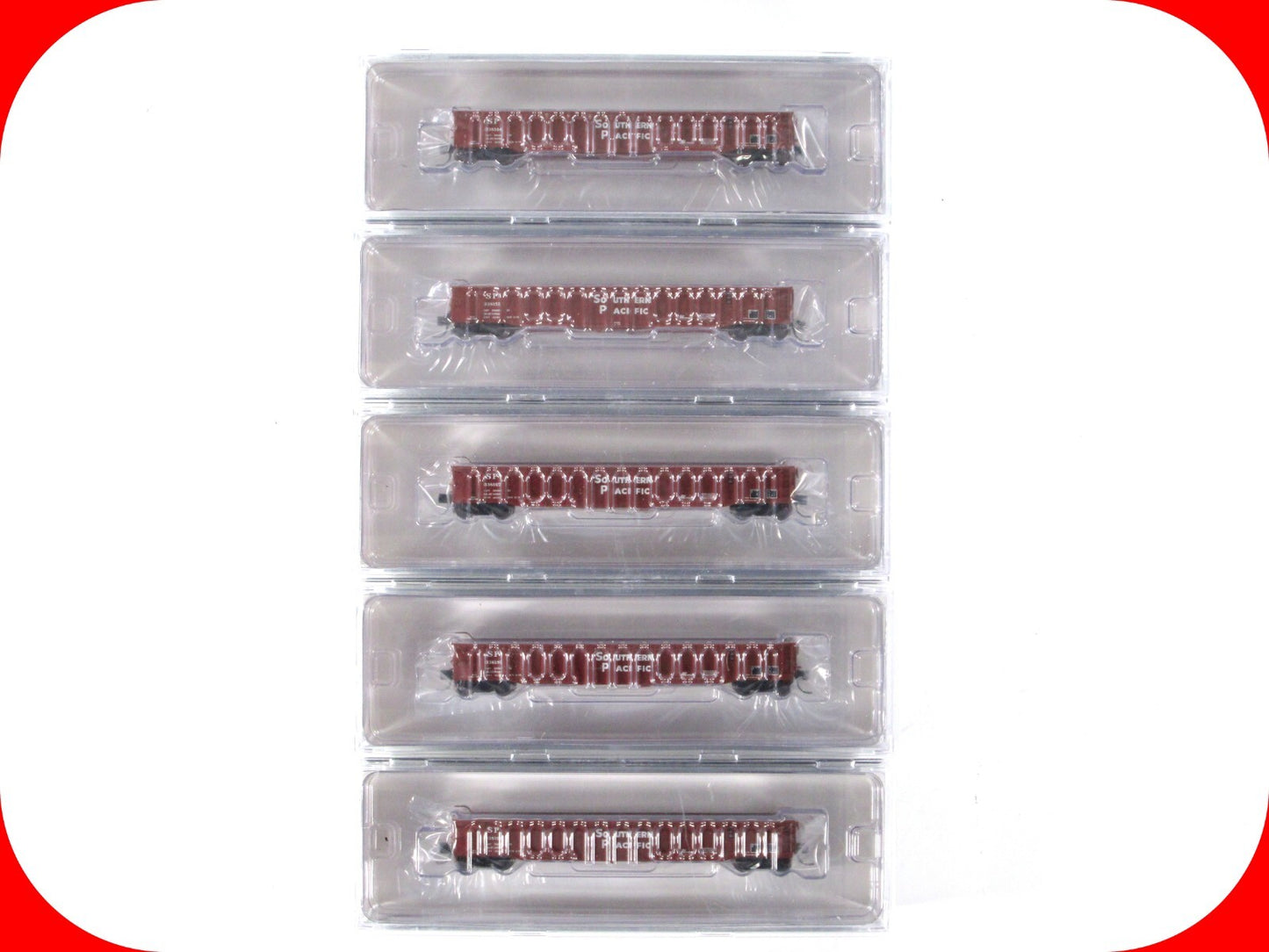 N Scale **SOUTHERN PACIFIC** 52' Gondola 5-Car Set - TrainWorx FVM 25229 **RARE*
