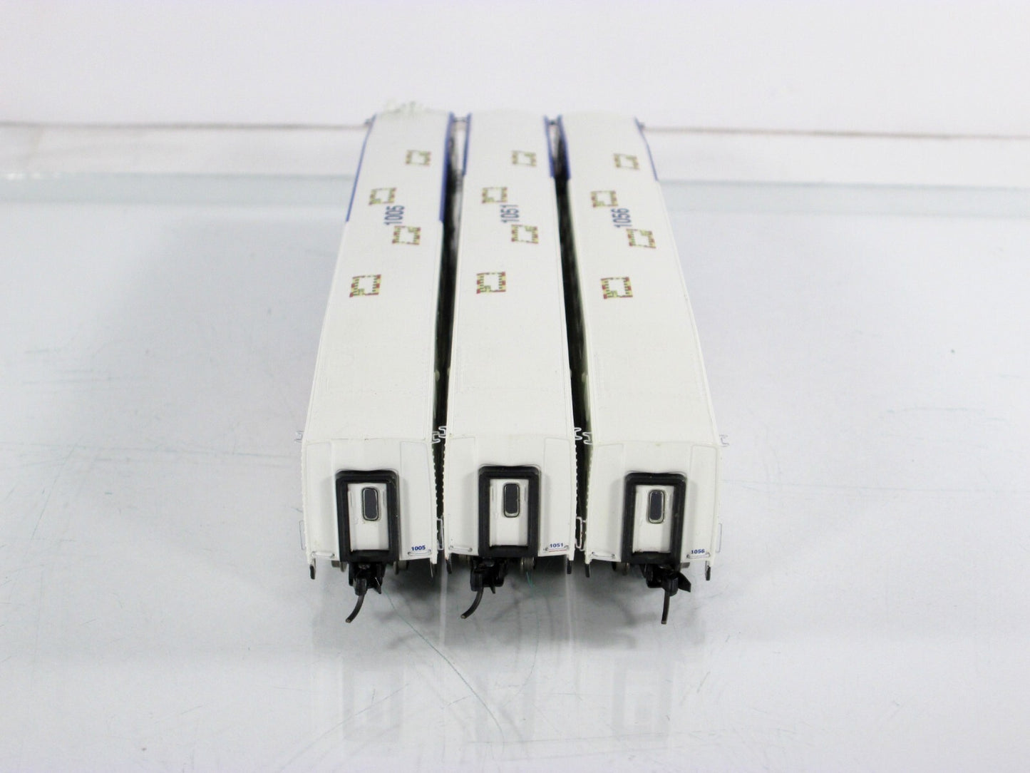 N Scale ***TRINITY RAILWAY EXPRESS*** TRE Bombardier 3-Set - Athearn 10169 *RARE