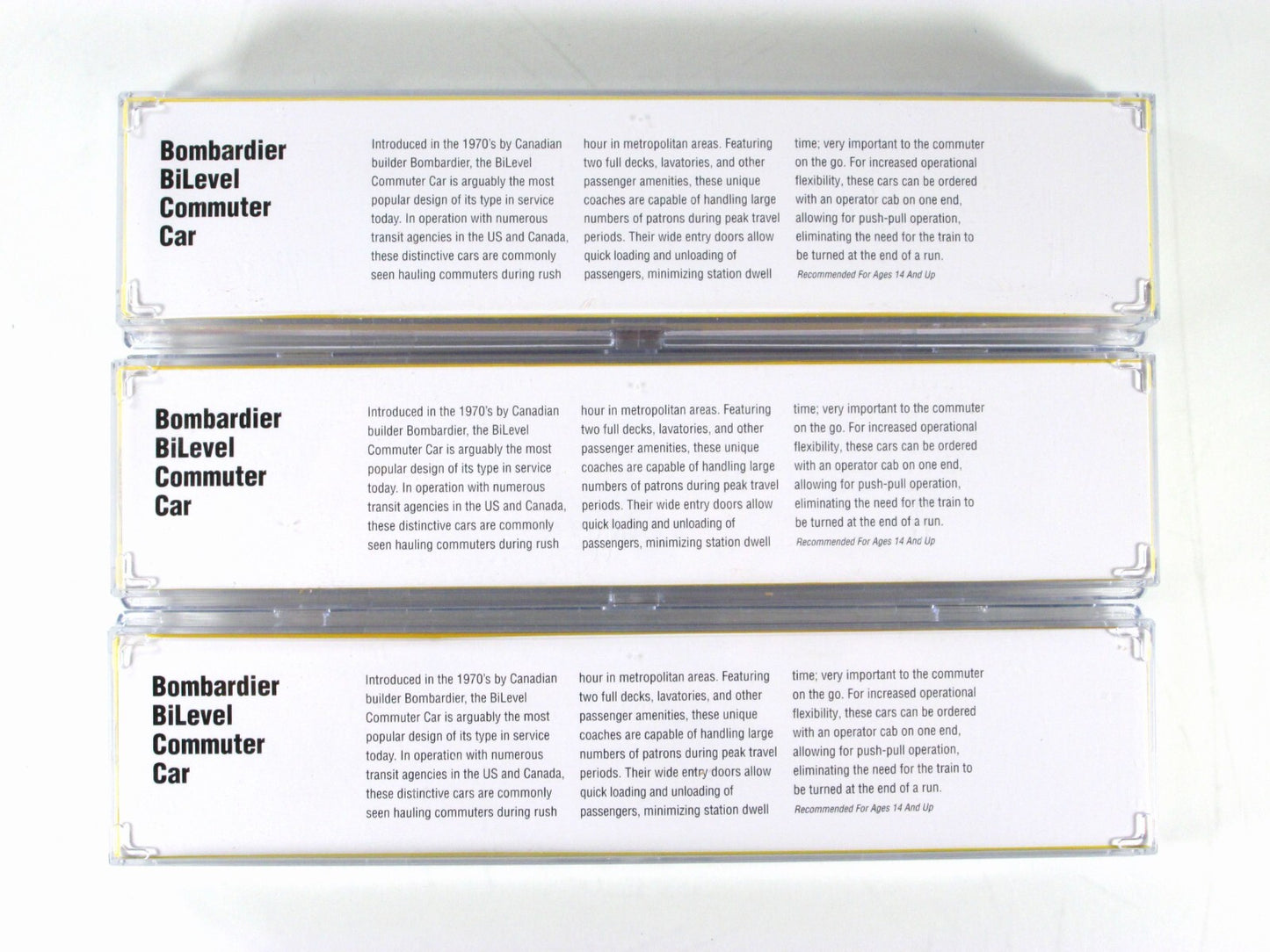 N Scale ***TRINITY RAILWAY EXPRESS*** TRE Bombardier 3-Set - Athearn 10169 *RARE