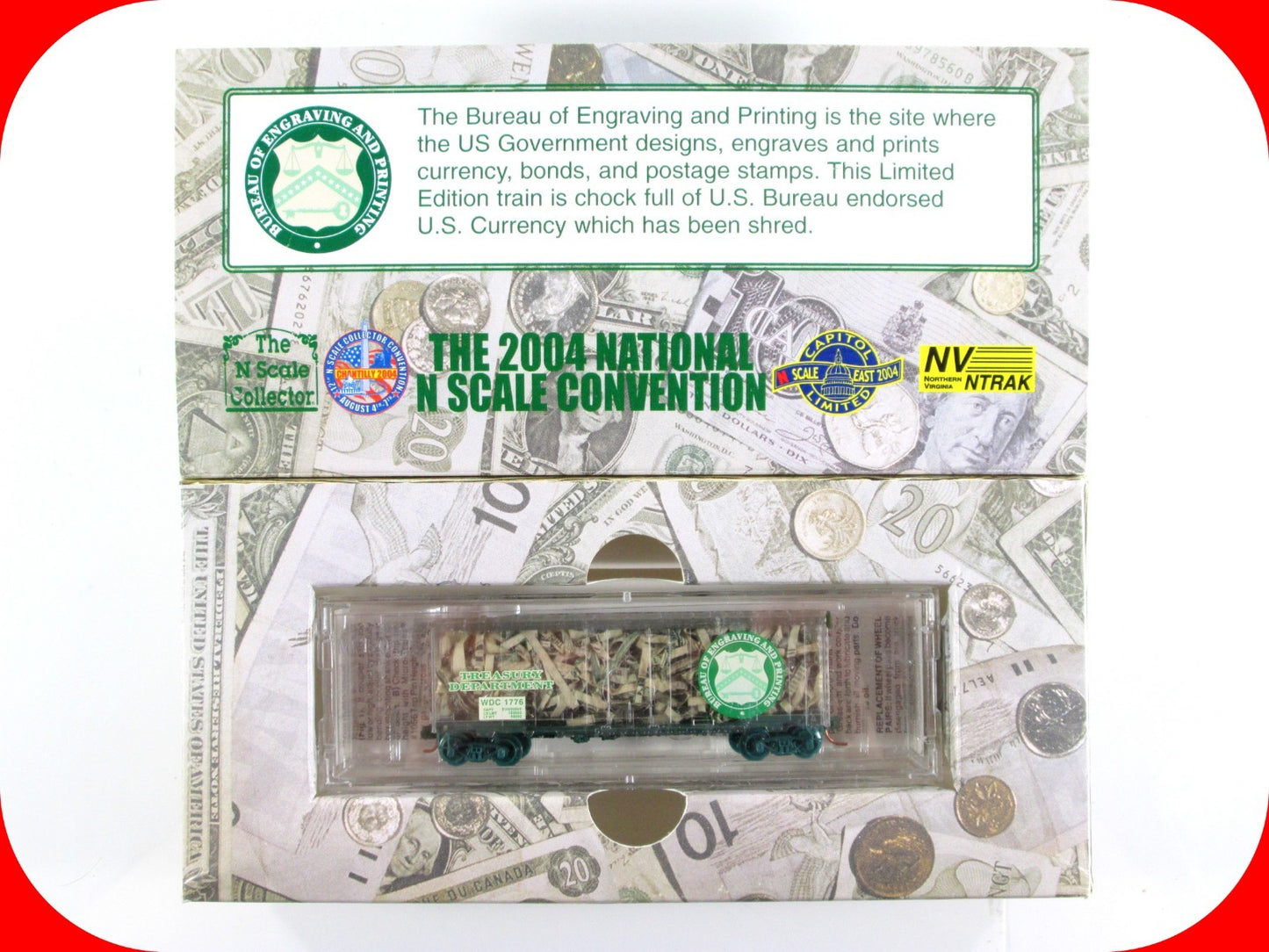 N Scale **US BUREAU of ENGRAVING & PRNTING** Money Box Car -Micro Trains Special