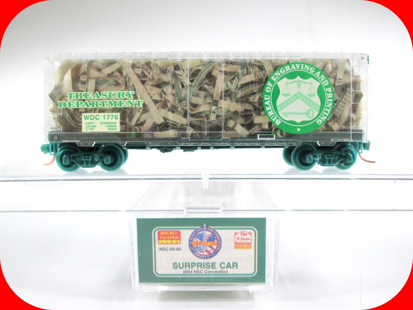 N Scale **US BUREAU of ENGRAVING & PRNTING** Money Box Car -Micro Trains Special